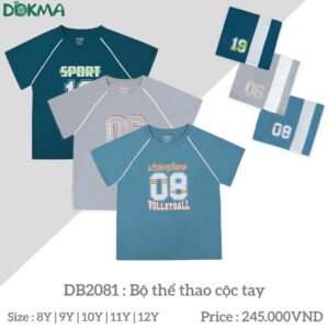 DB2081 BỘ THỂ THAO CỘC TAY